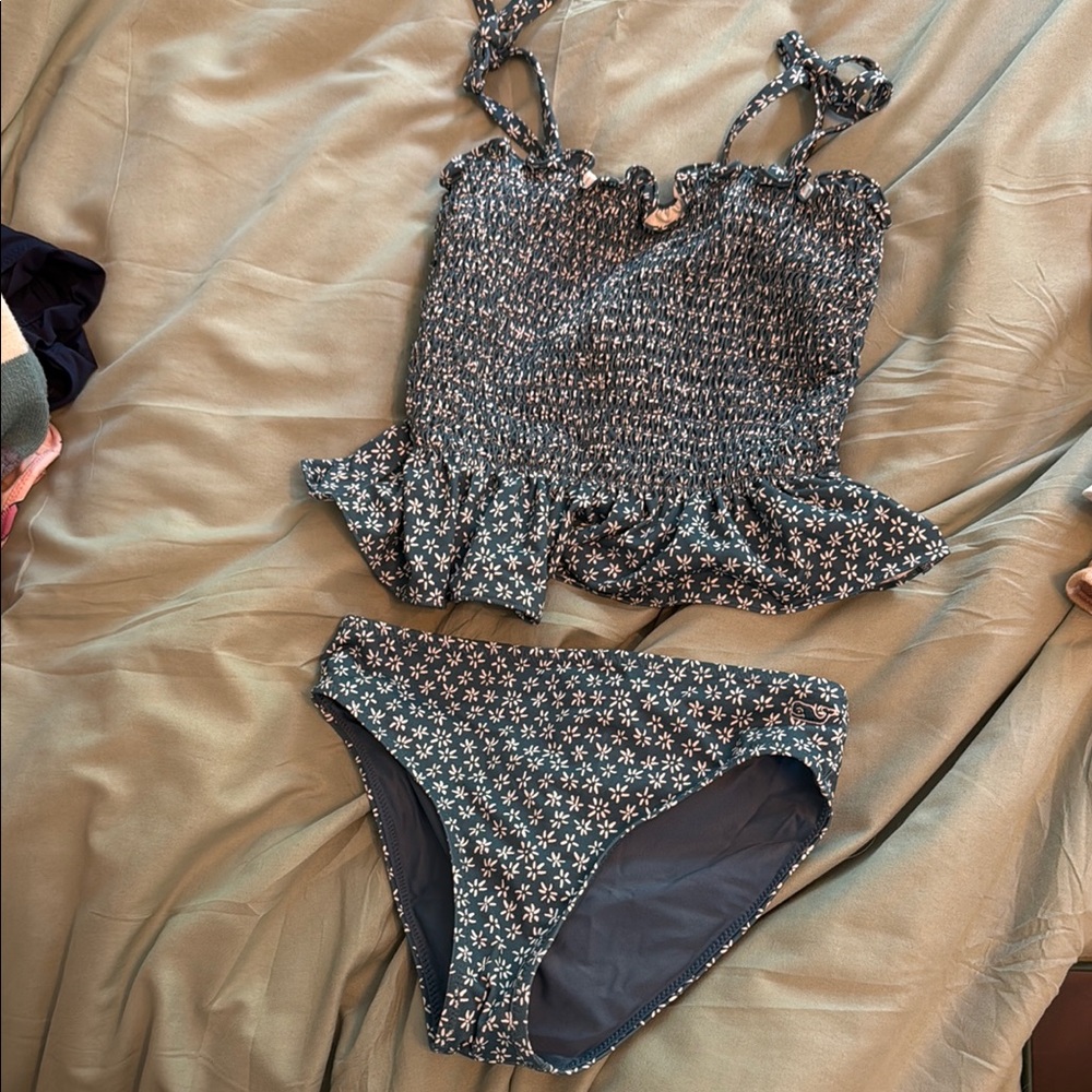 Floral Smocked Bikini Set